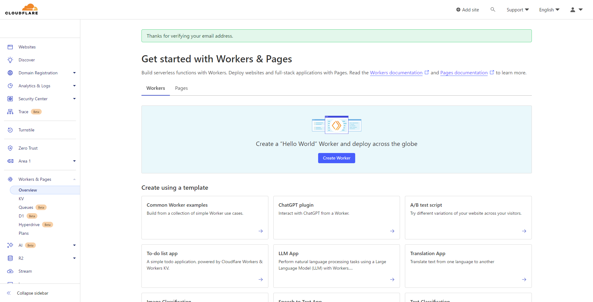 CloudFlare Pagesに移動する